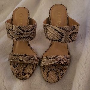 Snake skin pattern heels